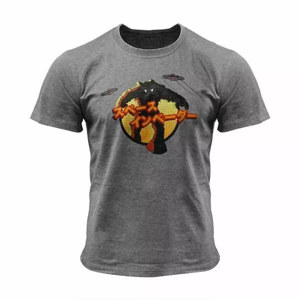 Unisex XL Gaming T-Shirt Space Invaders Geek Retro Arcade Video Game Tee NEW