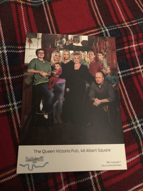 EASTENDERS - THE QUEEN VIC - 25th ANNIVERSARY RARE UNSIGNED BBC CAST CARD