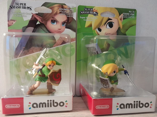 AMIIBO LOT YOUNG Link n°70 / Toon Link n°22 Super Smash Bros Nintendo ...