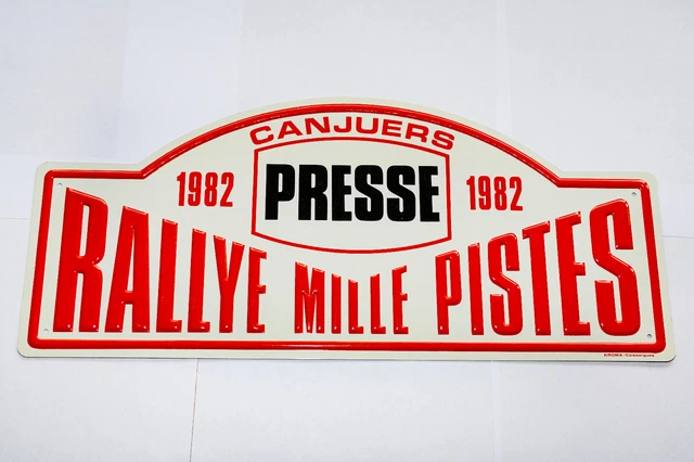 Plaque Métal Rallye Du Var Ste-Maxime 1985 - Grundig - Collection Presse Auto