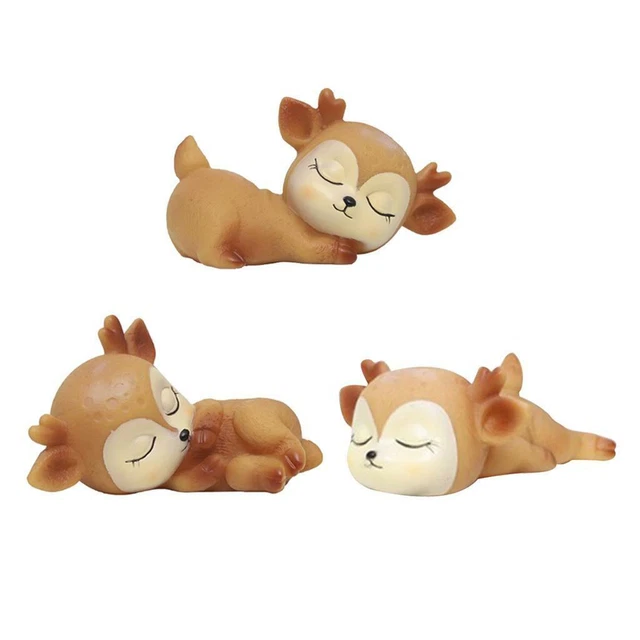 3 schöne Hirschfiguren Kawaii Ornamente KidsToy Garden Dekorationen