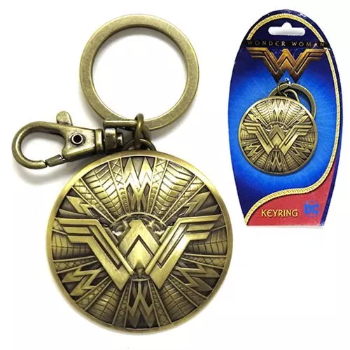 Wonder Woman Shield Pewter Key Chain Authentic Movie Replica DC