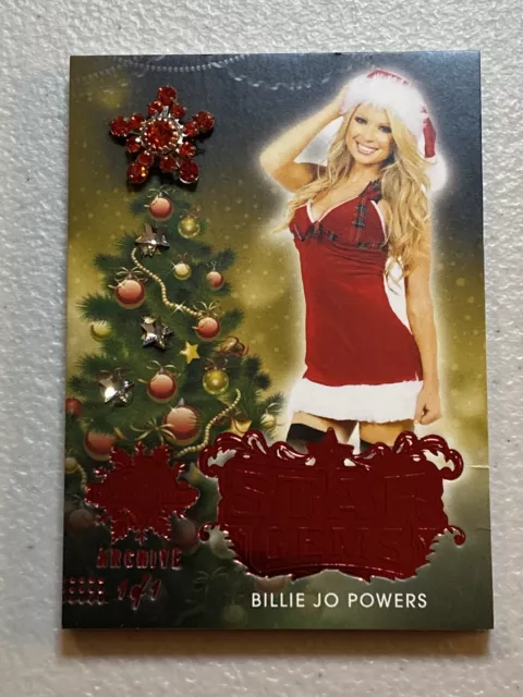 BILLIE JO POWERS 1/1 2019 Benchwarmer Holiday Archive RED FOIL Star Gems 🔥🔥