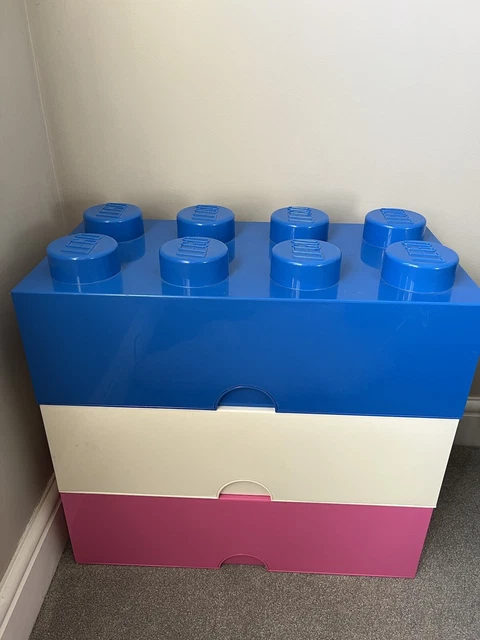 Stack Lego Boxes LEGO LARGE 8 Stud Stackable Storage 2x4 Brick Box £15.60 - PicClick UK