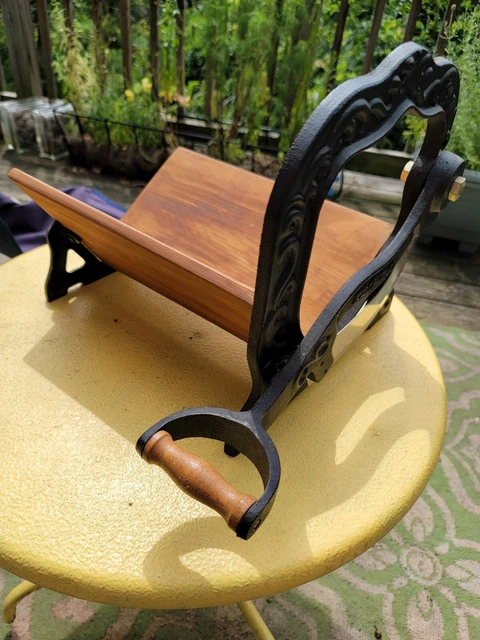 Antique Brot Max Cast Iron Bread Cutter Meat Slicer Rustic Farmhouse Tool