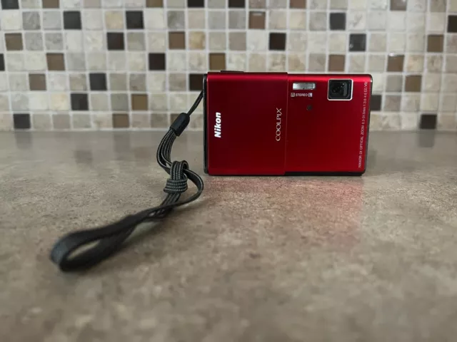 Nikon Coolpix S80 14.1Mp Pink Digital Camera For Parts Only I7-9(3)
