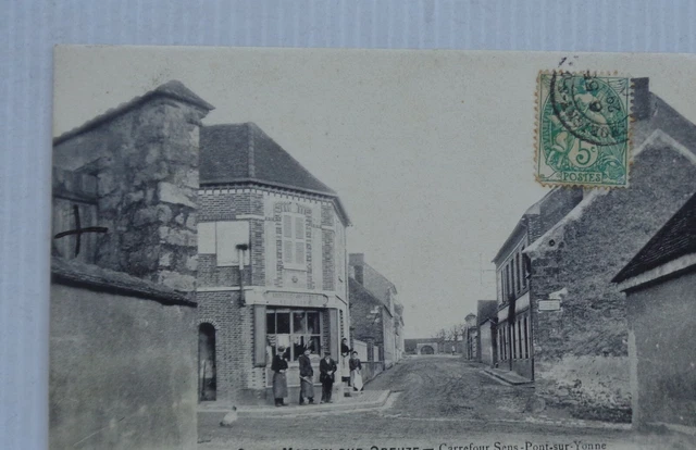 Saint Martin On Oreuse 89 CPA Carrefour Sens Bridge On Yonne Good Condition 1907