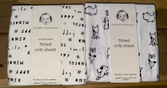 2 Gerber Modern Moments Fitted Crib Sheets