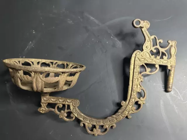 Victorian Oil Lamp Bracket Swing Arm Cast Iron