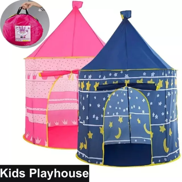 Kids Playhouse Play tent Pop Up Castle Princess Indoor Outdoor Girls Boys Gift