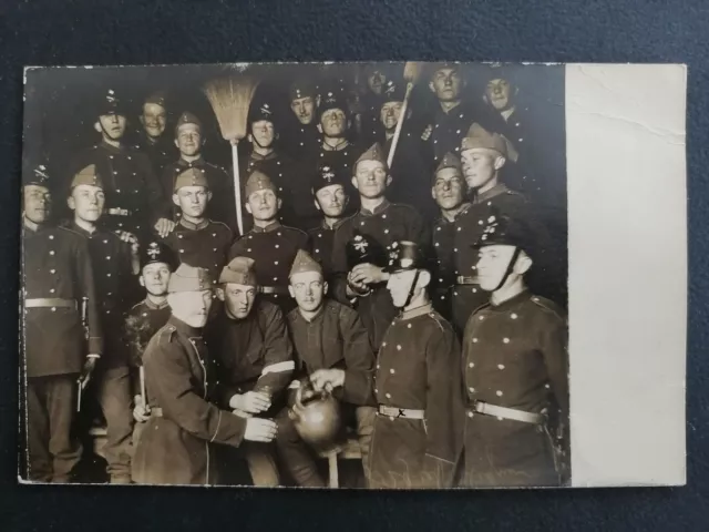 cpa Photo Card Post Card RPPC MILITARY SOLDIERS Foreign Regiment ID