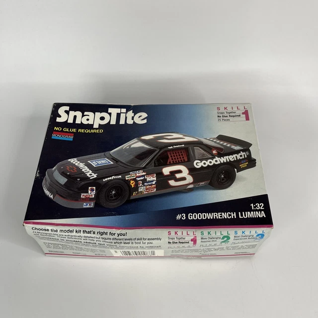 SnapTite #3 Dale Earnhardt Goodwrench Lumina 1:32 Scale Model Kit New Open Box