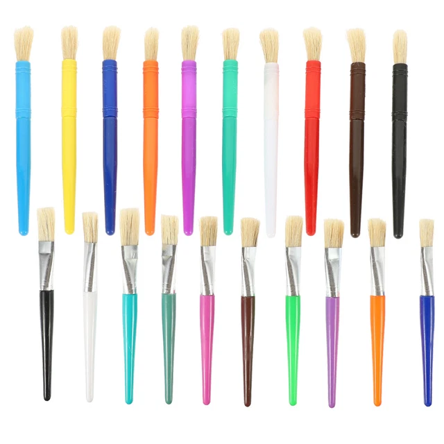 20 Pcs Pennelli Per Pittura Acrilica Pennelli Pittura Pennelli Sfusi Massa