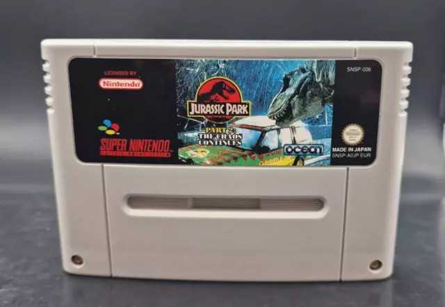 Jurassic Park Part 2 The Chaos Continues Nintendo Super Nintendo SNES Loose PAL