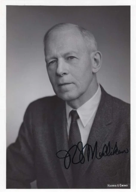 NOBEL PRIZE for CHEMISTRY 1966 Robert S. Mulliken autograph, signed vintage phot