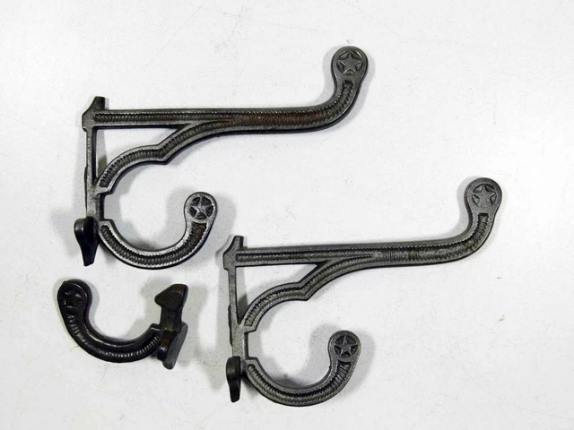 A Rare Antique Break-Down Travel Hook Decorative Cast Iron Dated 1879 on Back 9