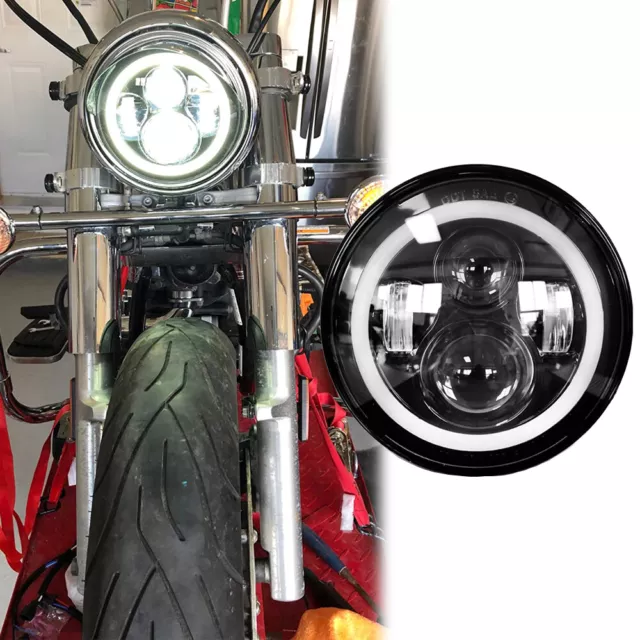 Motorrad 7'' LED Scheinwerfer Blinker Fernlicht für YAMAHA V Star 650 1100 Rund