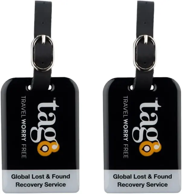 Bag Security Tag (Pack of 2) | Luggage Tag with Airport Tracer Code | Travel Acc