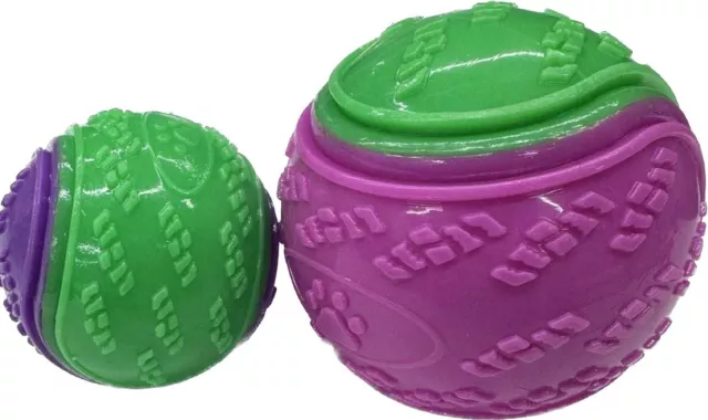 Extra Large XL Squeaky Dog Ball PACK OF 2. Ruff & Ruff 9cm. Scooby Doo Style