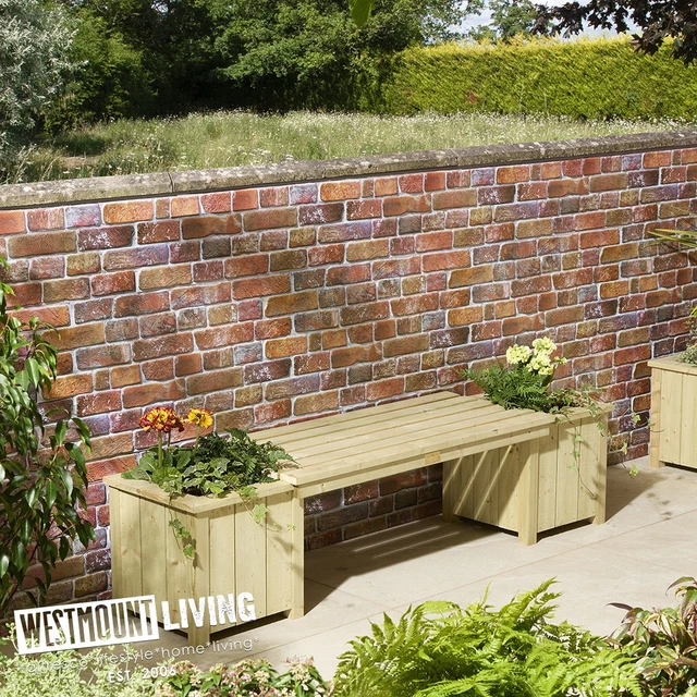 WOODEN TIMBER GARDEN Bench to Fit Between Planters Pressure Treated £58 ...
