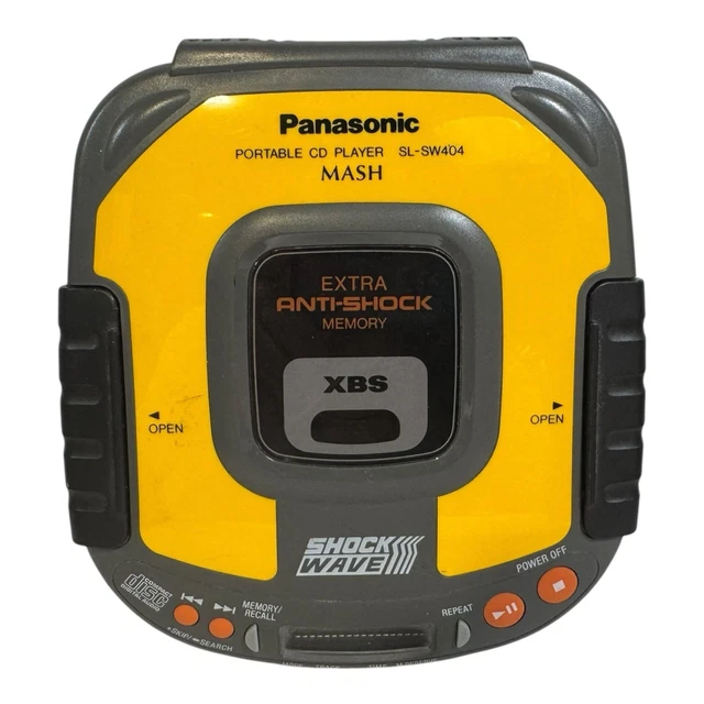 PANASONIC PORTABLE CD Player Mash Shock Wave SL-SW405 90s Tested