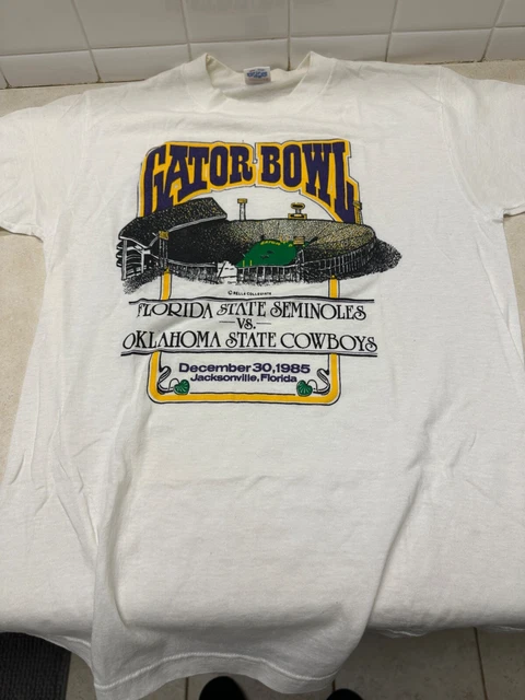 1985 Gator Bowl Florida State vs Oklahoma State T-Shirt - Size M 38-40