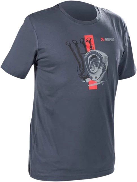 Akrapovic 801771 Tee Men Rd Strip Bl/Gr Xx Maglietta Casual