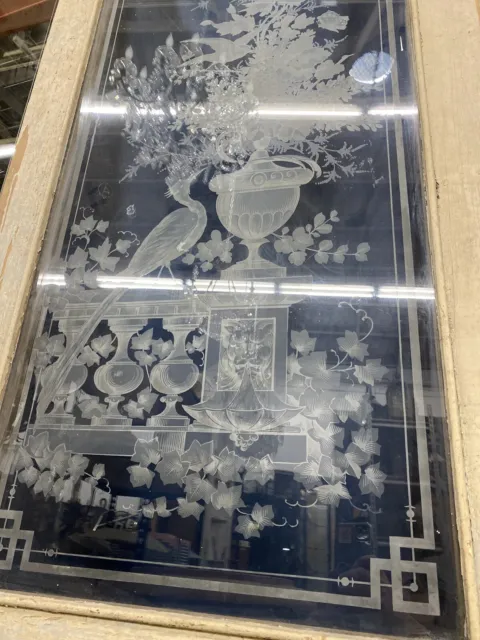Etched Glass French Parlor Doors 97x63 Two Doors At 97x 31.5 Ea 8