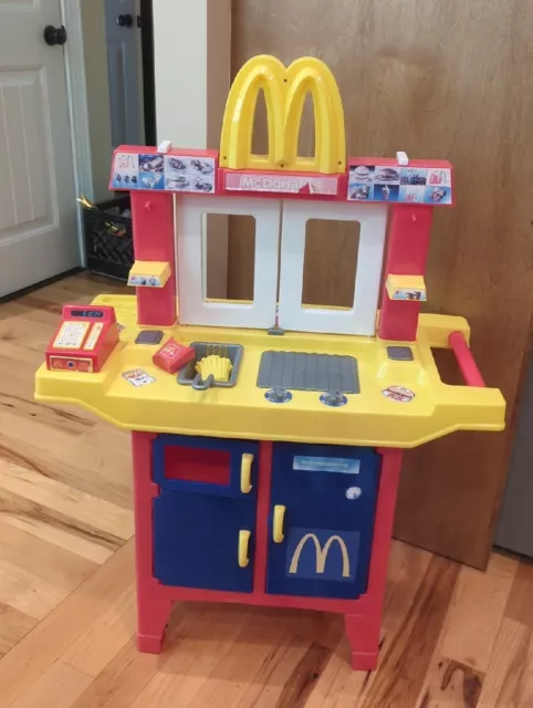 McDonalds Drive Thru Kitchen Playset Vintage Restaurant Play Toy Set Pretend