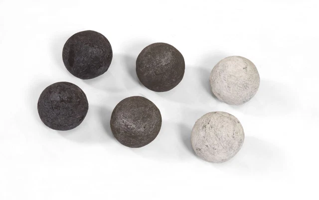 Grand Canyon 4” Hand Molded Ceramic Fiber Cannon Ball 8 PC Set - Silver