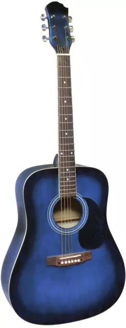 4/4 Westerngitarre Blueburst 41" Jahreskracher Linde Stahlsaiten Gitarre