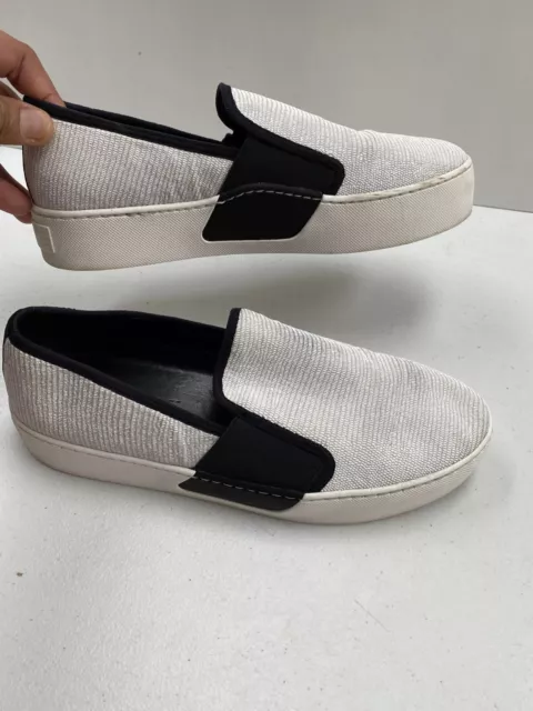 1.State Womens 1S-Waylan Slip-On Sneaker Size 6.5M White Textured Platform Shoes 3