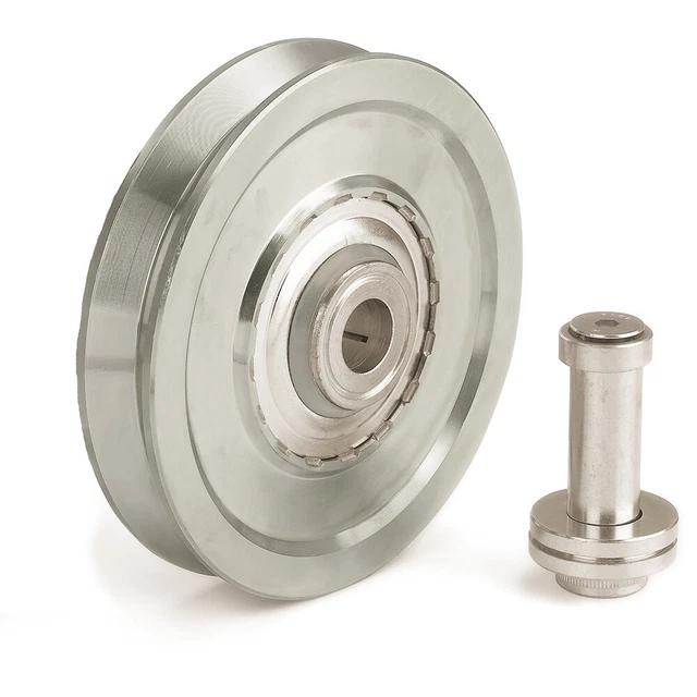 Ruota 100 mm Gola V con perno ingrassatore - 112 Brevetti Adem