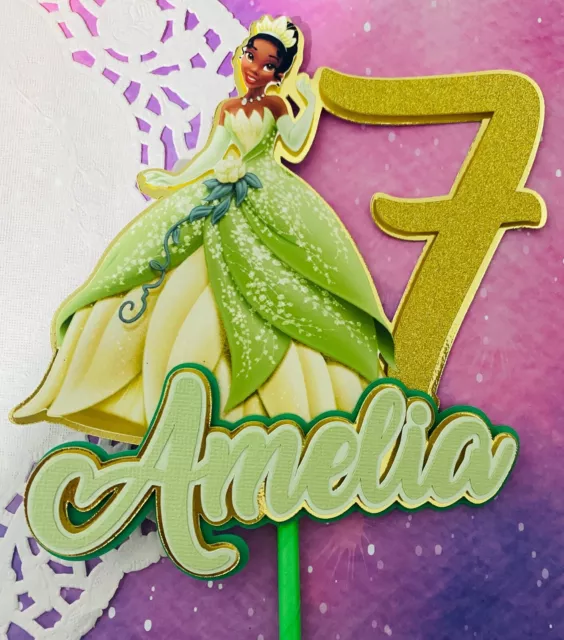 PERSONALISED DISNEY PRINCESS Tiana Inspired Cake Topper, Birthday Cake