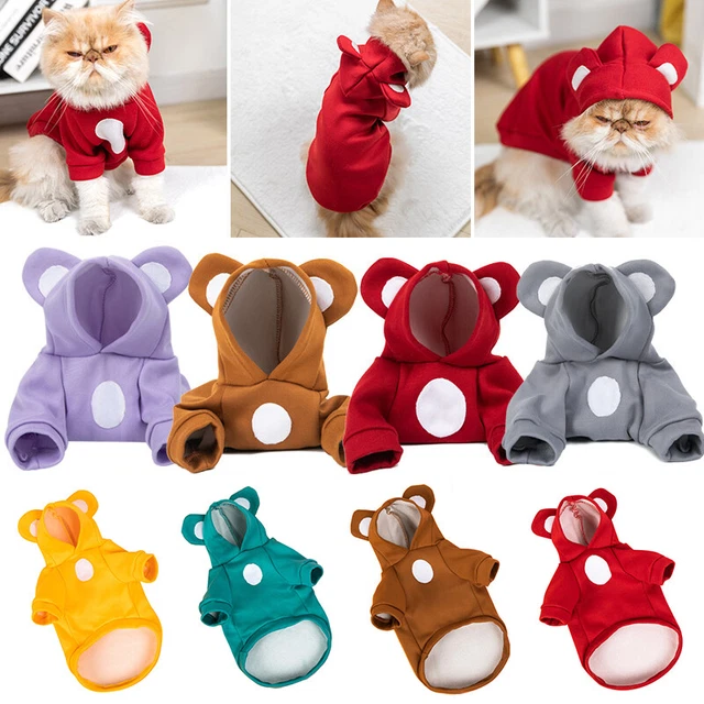Carino Pet Caldo Invernale Maglione Felpa Gatto Cappotto Cani Cucciolo Con Abiti