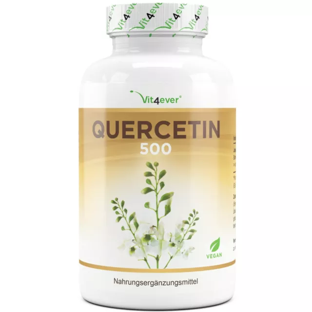 Quercetin - 120 Kapseln á 500 mg - Japanischer Schnurbaum-Blütenextrakt - Vegan