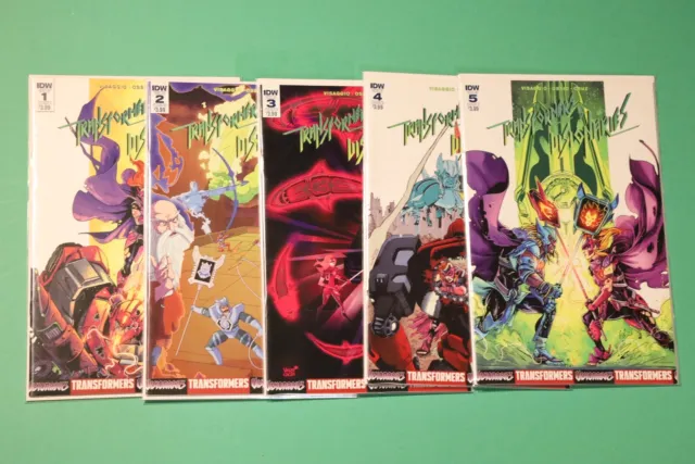 IDW TRANSFORMERS VS VISIONARIES #1-5 Covers 1A, 2B, 3B, 4B, 5A