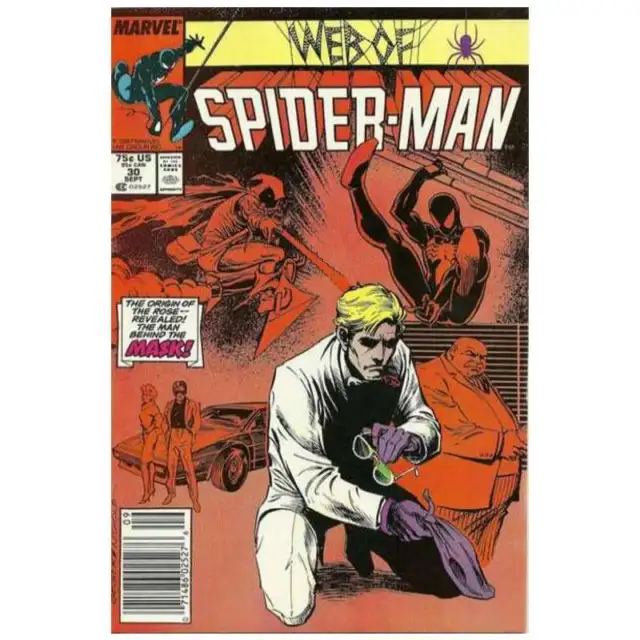 Web of Spider-Man (1985 series) #30 Newsstand in VF + cond. Marvel comics [s/