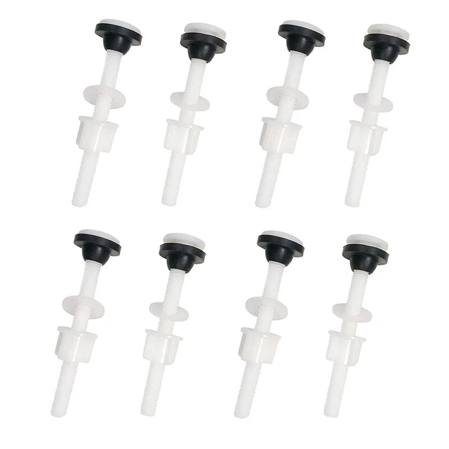 Confezione da 8 bulloni in plastica serbatoio WC M10 serbatoio a ciotola riparazione bagno Ki J7W9