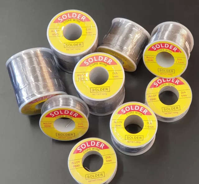 60/40 Tin Lead Rosin Flux Core Solder Wire Electrical Soldering 1.0mm Quality