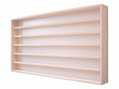 in legno di betulla non trattato Con Guide 6 ripiani 2 ante plexiglass scorrevoli Alsino V26a Vetrina espositiva Collezionismo 80 x 58 x 8,5 cm Modellismo Scala N e H0 