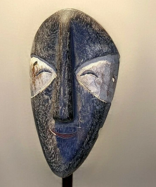 African Tribal Face Mask Wood Hand Carved Vintage Wall Hanging- Lega ,-576 2