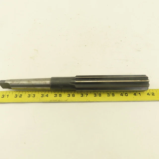 1" Straight 10  Flute Reamer Morse Taper MT3 Shank 5" Flute Length