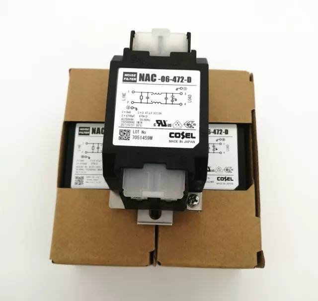NAC-06-472-D COSEL single-phase Power Filter 6A Rail Mounting 150KHz～1MHz