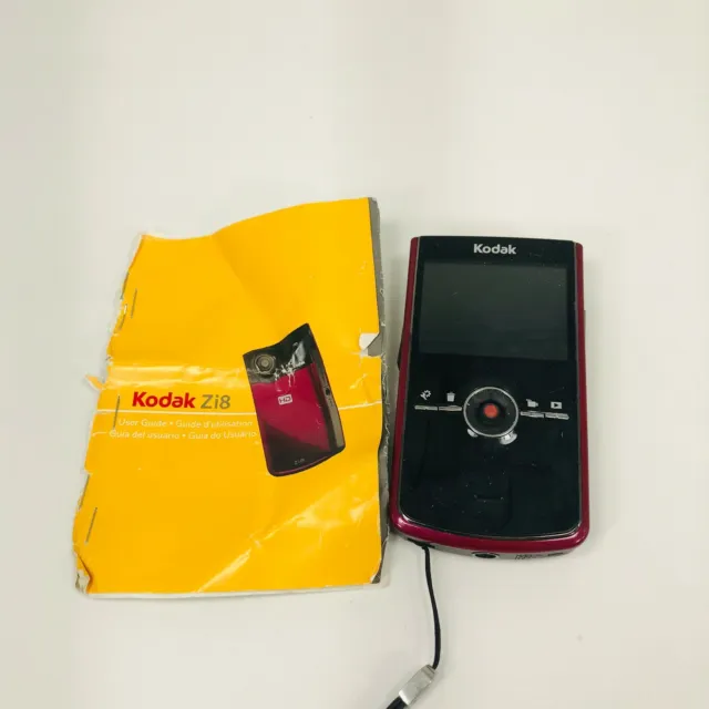 PARTS Kodak Zi8 High Definition Pocket HD Camcorder & SD Card FOR PARTS ONLY