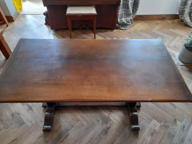 Vintage refectory dining table 2