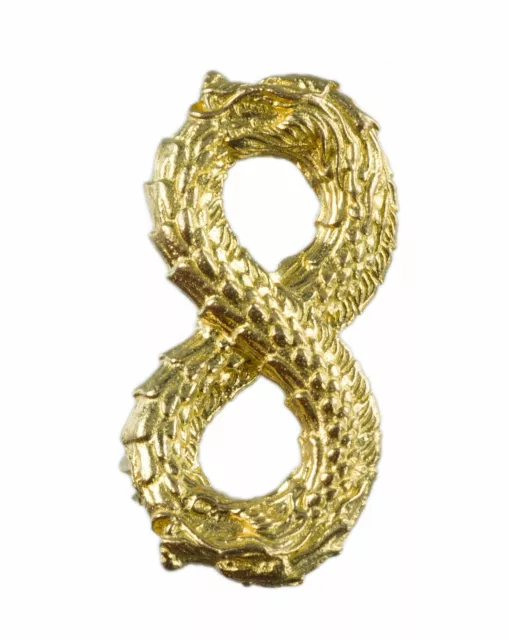 Ouroboros Lemniscate -talisman Schlange Golden Thailand -amulett Thai 2466