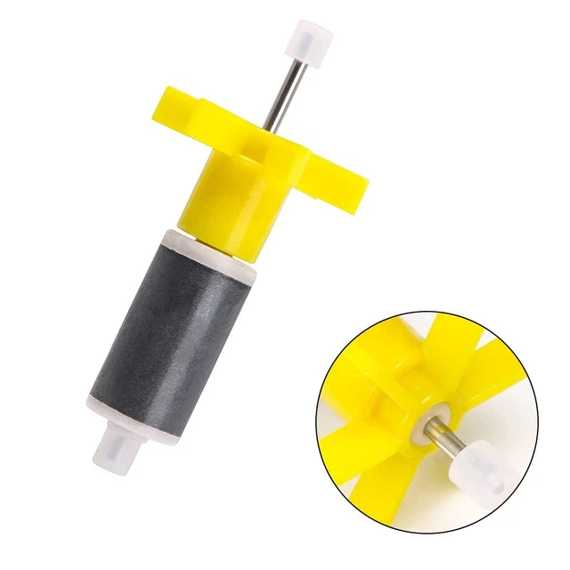 Miniature Water Pump Rotor Impeller Pump Replacement Parts 16mm Yellow Aquarium