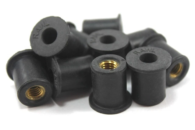 DUCATI RUBBER INSERT Bushing Wellnuts Well Nuts M6 Fairings 036499020 