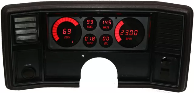 1978-1988 Monte Carlo Digital Dash Panel Red LED Gauges Lifetime Warranty